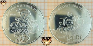 0,25 €, 1/4 Euro, Frankreich, 2003, Centenaire du Tour de France - Radrennfahrer