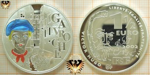 1,5 Euro, Frankreich 2002, Farbmünze Silber - Ankauf - Handel - Verkauf Münzen + Münzsammlungen