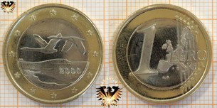 1 Euro, Finnland, 2000, nominal, Singschwäne 