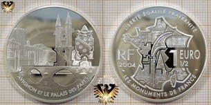 1,5 Euro, Frankreich, 2004, Sehenswürdigkeiten in Frankreich, Palais des Papes