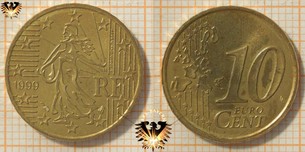 10 Euro-Cent, Frankreich, 1999,  Vorschaubild