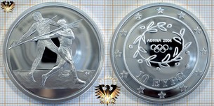 10 Euro, Griechenland, 2004, Olympiade in Athen, Speerwerfen