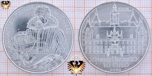 10 Euro, Österreich, 2002, Johannes Kepler - Schloss Eggenberg