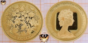 100 Dollars, 1977, Canada, Elizabeth-II, Golddollar Silver  Vorschaubild