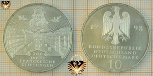 10 DM, BRD, 1998 A, 300 Jahre Franckesche Stiftungen
