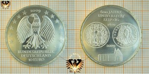 10 €, BRD, 2009 A, 600 Jahre Universität Leipzig, 1409-2009