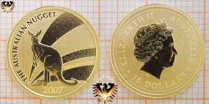 15 AUD, 15 Dollars, 2007, Australian Nugget,  Vorschaubild
