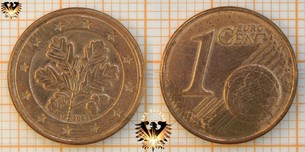 1 Cent, BRD, 2002, D, Nominal, Eurocent