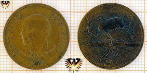 2 Cents, South Africa, 1979, Suid Afrika,  Vorschaubild
