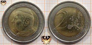 2 Euro Münze, Vatikanstadt, 2002-2005, Geldmünze