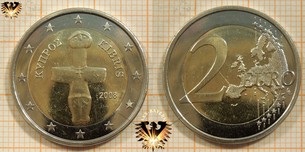 2 Euro, Zypern, 2008, nominal, Idole Pomos