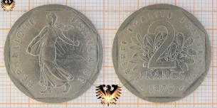 2 Francs, 1979, Frankreich, Umlaufmünze, V. Republik, 1979 - 2001, Säerin mit Jakobinermütze