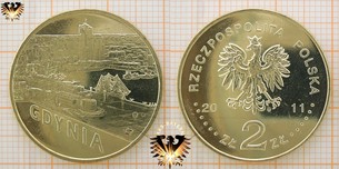Münze: 2 Złote, Polen, 2011, Gdynia - Gedenkmünze mit Blister