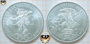 25 Pesos 1968, Olimpiada Mexico Silbermünze