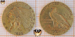 $2,5 Dollars, USA, 1928, Indian Head, Quarter Eagle, Golddollar