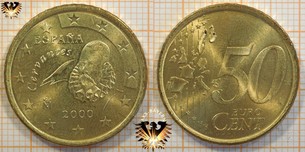 50 Euro-Cent, Spanien, 2000, nominal