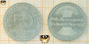 50 Pfennig, Bank Deutscher Länder, 1950 und 1949, nominal