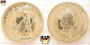 Britannia, one ounce, finegold, 1994, UK, 100 Pounds, 1 Unze Goldmünze Großbritannien | Ankauf