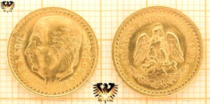 2,5 ein viertel Goldhidalgo Münzgold 1945 Mexico