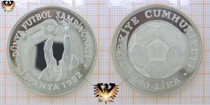 500 Lira 1982, Türkei, Silber, Torhüter, Dünya Futbol Sampiyonasi Ispanya 1982