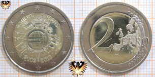 2 Euro, Finnland, 2012, nominal, Sammlermünze, 10 Jahre Euro