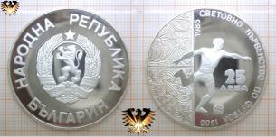 25 Leva, Bulgarien 1986, Mexiko 86, Silbermünze,  Vorschaubild