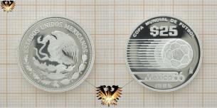 25 Pesos, Silber, Münze mit Fußball, FIFA  Vorschaubild