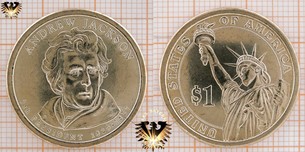 1 Dollar, USA, 2008, D, Andrew Jackson, 7th President 1829-1837