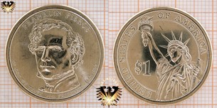 1 Dollar, USA, 2010, D, Franklin Pierce, 14th President 1853-1857