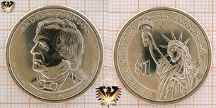 1 Dollar, USA, 2011, D, Andrew Johnson, 17th President 1865-1869, Golddollar  