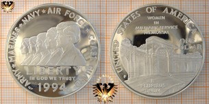 1 Dollar, USA, 1994, Women in military  Vorschaubild