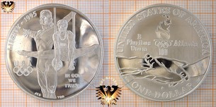 1 Dollar, USA, 1995, Atlanta Olympics 1996, Summer Olympics