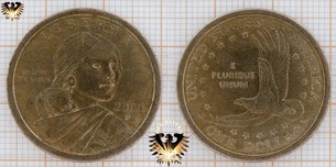 1 Dollar, USA, 2000, P, Sacagawea Dollar, (Series: Native American Dollar 1)