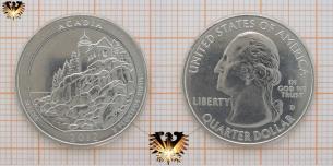 Quarter Dollar, USA, 2012, D, Acadia, Maine, America the Beautiful