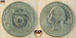 Quarter Dollar, USA, 1999, D, Georgia 1788, Wisdom - Justice - Moderation, Statequarter