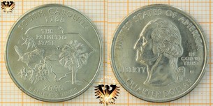 Quarter Dollar, USA, 2000, D, South Carolina 1788, The Palmetto State