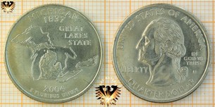Quarter Dollar, USA, 2004, D, Michigan  Vorschaubild