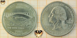 Quarter Dollar, USA, 2005, D, West Virginia  Vorschaubild