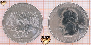 Quarter Dollar, USA, 2011, D, Olympic, Washington, America the Beautiful