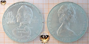 7 1/2 Dollars, 1973, Cook Islands, James Cook