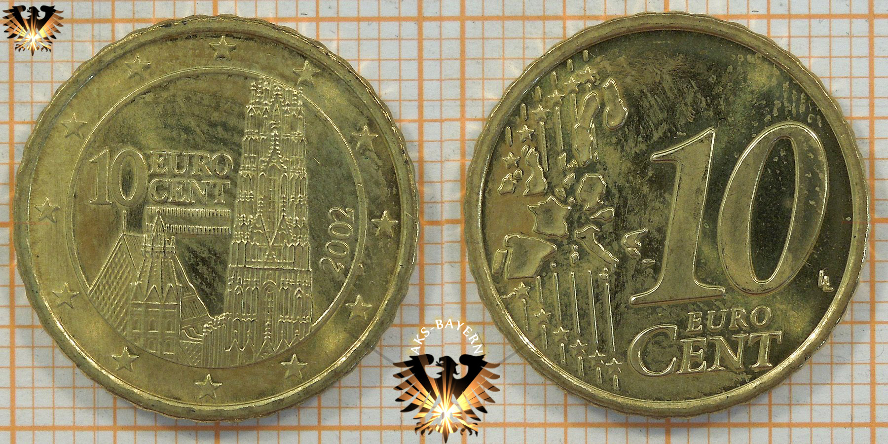 10 Euro Cent Osterreich 02 Nominal