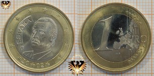 1 Euro, Spanien, 2002, nominal, König Juan Carlos  