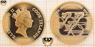 100 Dollars, Cook Islands, 1990, XXV Olympic Games 1992 Goldmünze