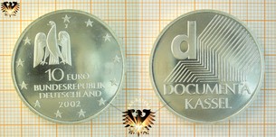 10 €, BRD, 2002, J, Documenta 11 Kassel - Gedenkmünze