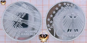 10 €, BRD, 2003, A, 50. Jahrestag Volksaufstand der DDR, Numisblatt 3/2003