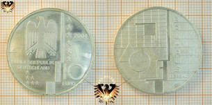 10 €, BRD, 2004, A, Bauhaus Dessau Silbermünze mit Numisblatt 1/2004 
