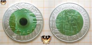 25 Euro, Silber Niob Münze, Faszination Licht, Österreich, 2008, Carl Auer von Welsbach  
