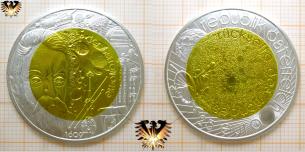 25 Euro, Jahr der Astronomie, Silber Münze mit Niob, Österreich, 2009, Galileo Gallilei  