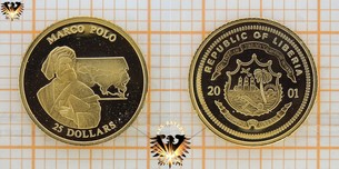 Liberia, 25 Dollars, 2001 Marco Polo