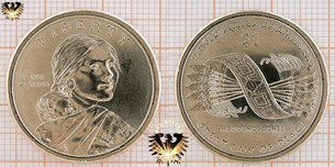 1 Dollar, USA, 2010, D, Native American Dollar - Hiawatha Belt, Series: Native American Dollar 1